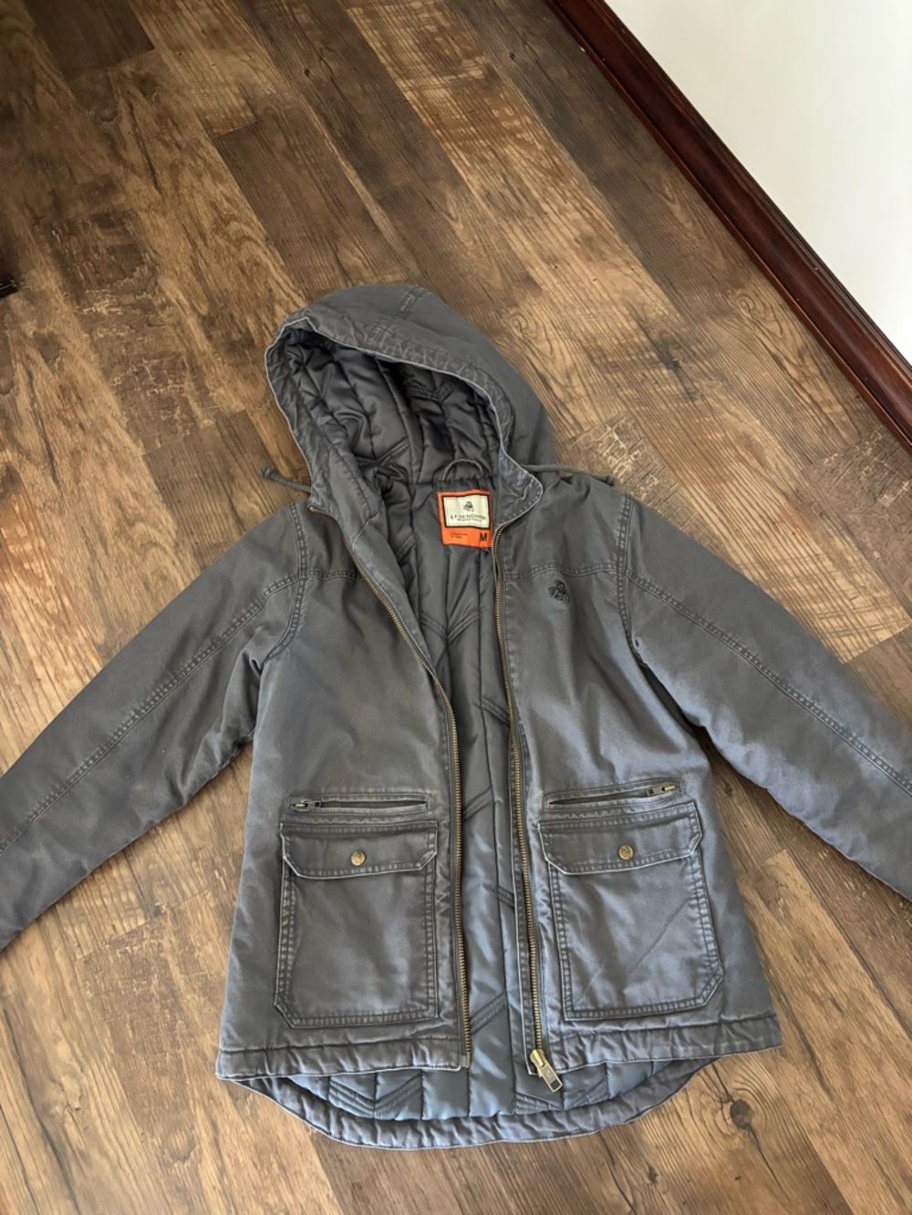 Legendary Whitetails Hooded Gray Insulated Coat